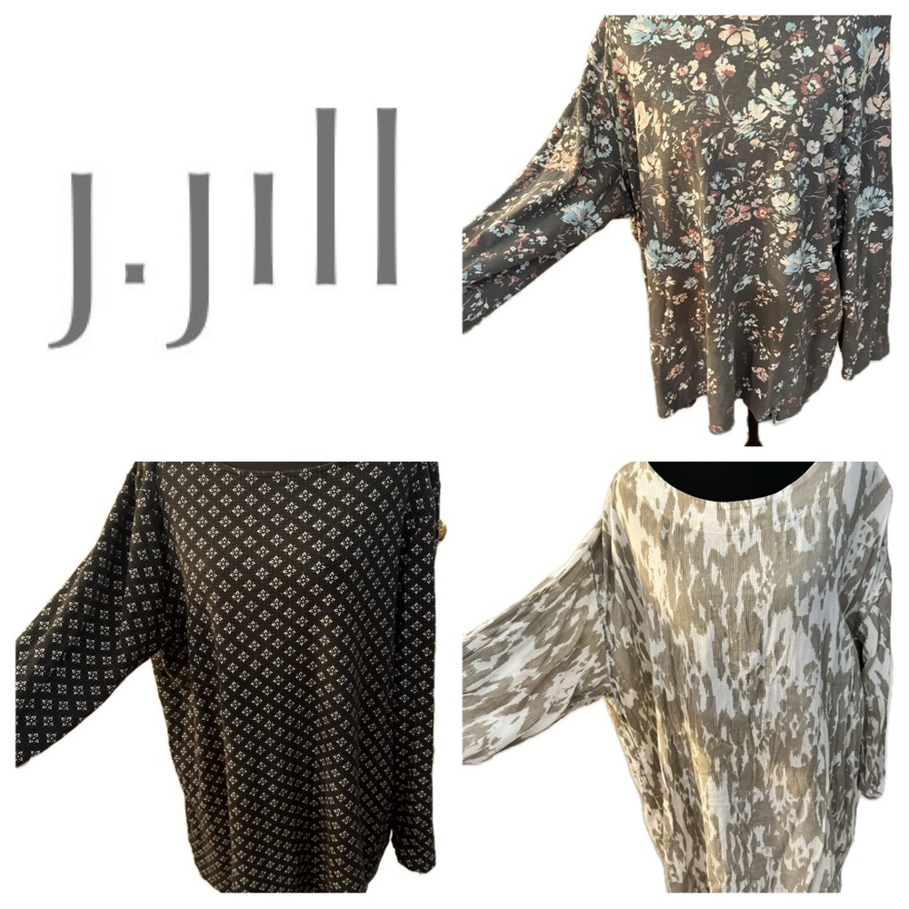 Lot of 3 J. Jill print tunics